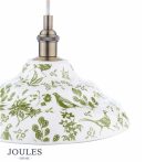 Joules Audley Pendant Green Ceramic & Matt Antique Brass - Image 3