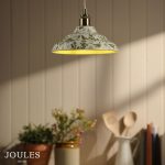 Joules Audley Pendant Green Ceramic & Matt Antique Brass - Image 5