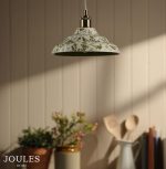Joules Audley Pendant Green Ceramic & Matt Antique Brass - Image 6