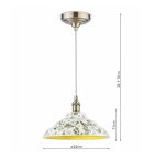 Joules Audley Pendant Green Ceramic & Matt Antique Brass - Image 7