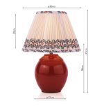 Joules Wentworth Table Lamp Red Ceramic & Matt Antique Brass With Shade - Image 6