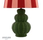 Joules Whitby Table Lamp Matt Green With Shade - Image 3