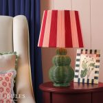 Joules Whitby Table Lamp Matt Green With Shade - Image 4