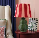 Joules Whitby Table Lamp Matt Green With Shade - Image 5