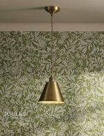Joules Wollaton Pendant Matt Antique Brass & Matt White - Image 4