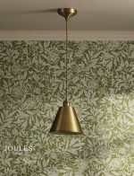 Joules Wollaton Pendant Matt Antique Brass & Matt White - Image 5