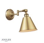 Joules Wollaton Single Spotlight Matt Antique Brass & Matt White