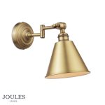 Joules Wollaton Single Spotlight Matt Antique Brass & Matt White