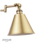 Joules Wollaton Single Spotlight Matt Antique Brass & Matt White - Image 3