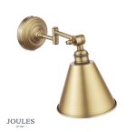 Joules Wollaton Single Spotlight Matt Antique Brass & Matt White - Image 4