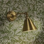 Joules Wollaton Single Spotlight Matt Antique Brass & Matt White - Image 5